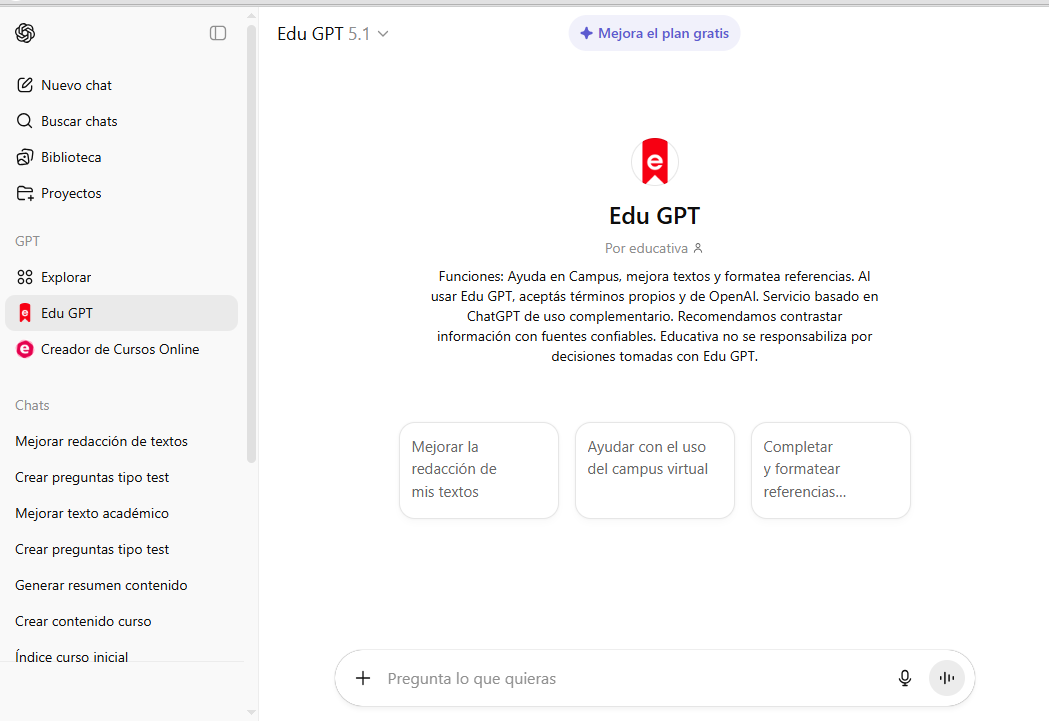Edu GPT - Inteligencia Artificial Educativa